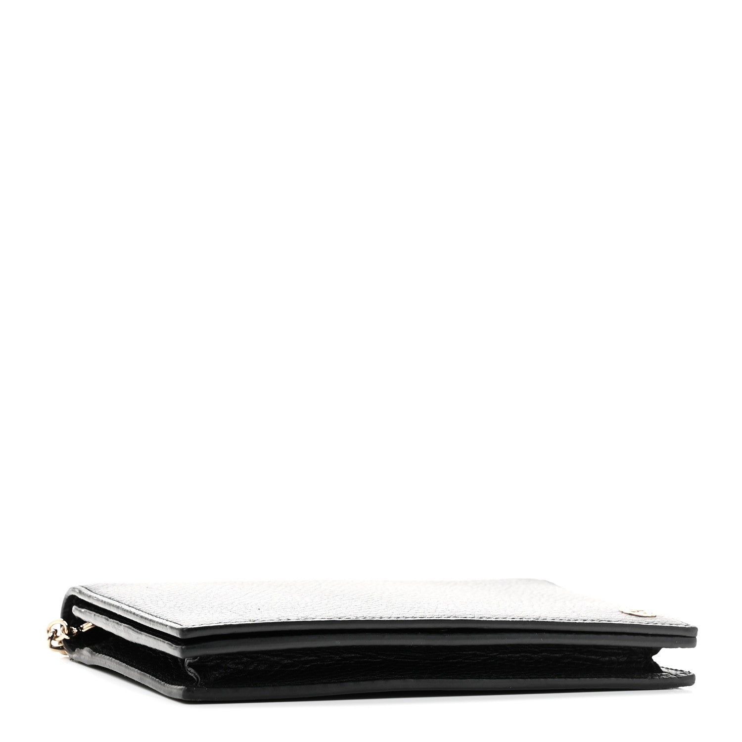 Dollar Calfskin Medium Betty Chain Wallet Black
