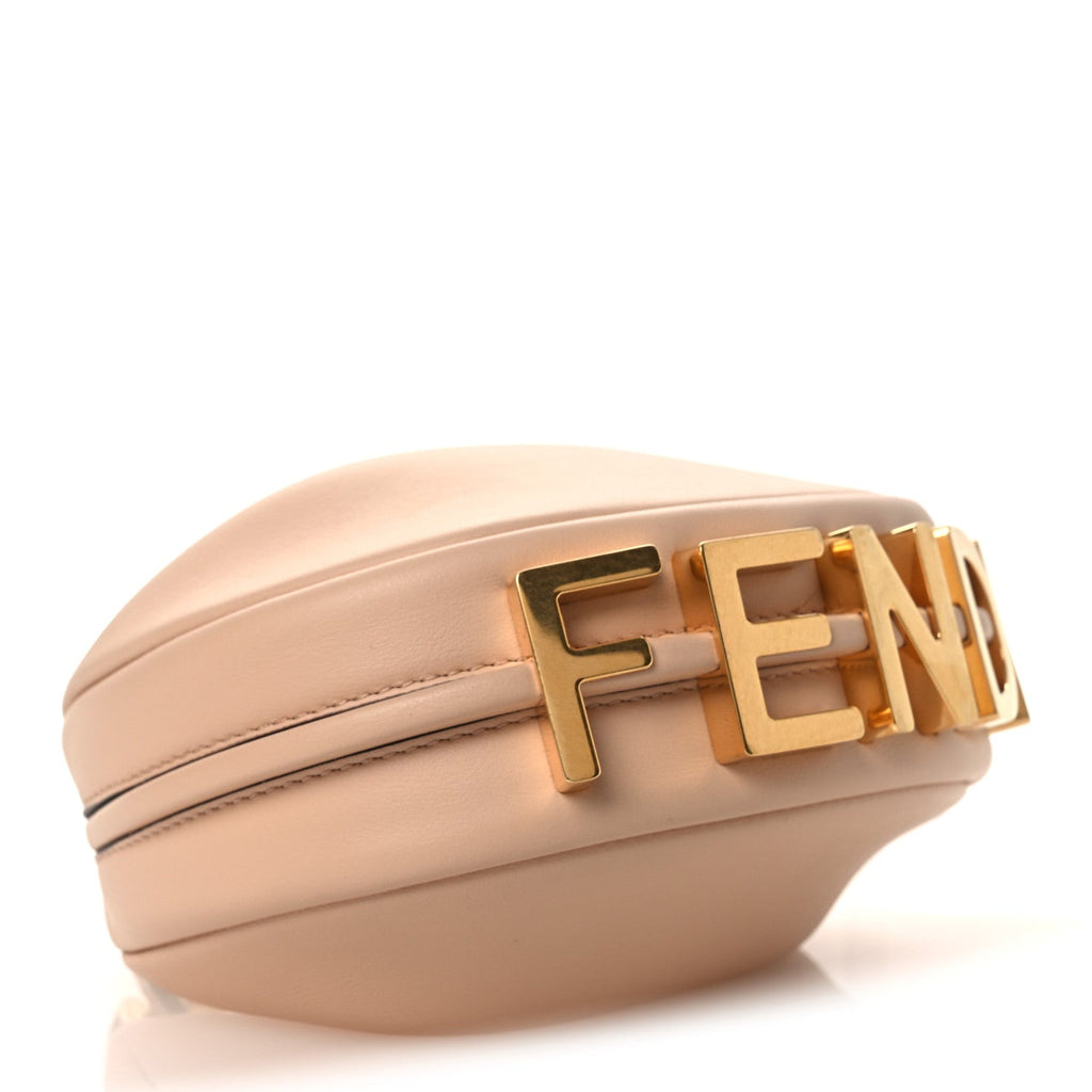 Vitello Grace Matte Nano Fendigraphy Hobo Charm Light Rose