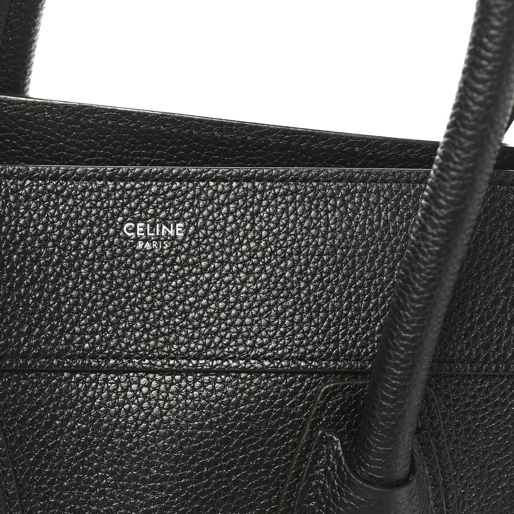 Drummed Calfskin Mini Luggage Black