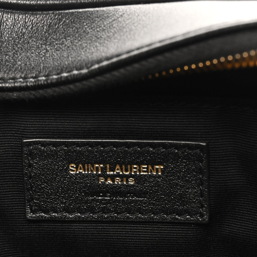 Calfskin Matelasse Monogram Lou Camera Bag Black