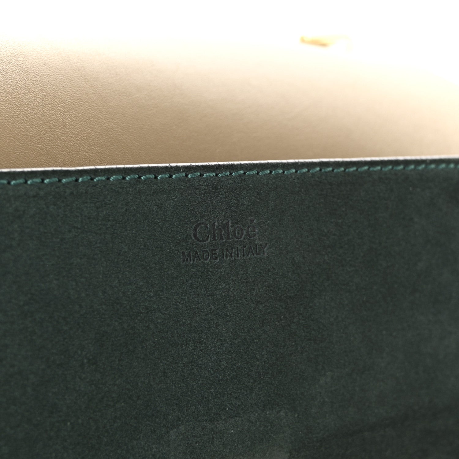 Suede Smooth Calfskin Drew Shoulder Bag Intense Green Brown