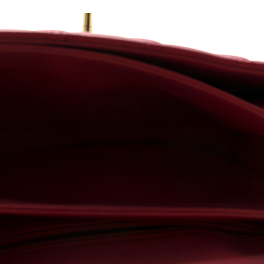 Lambskin Quilted Small Trendy CC Flap Dual Handle Bag Dark Pink