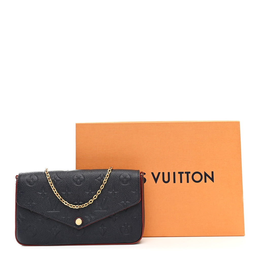Empreinte Pochette Felicie Chain Wallet Marine Rouge
