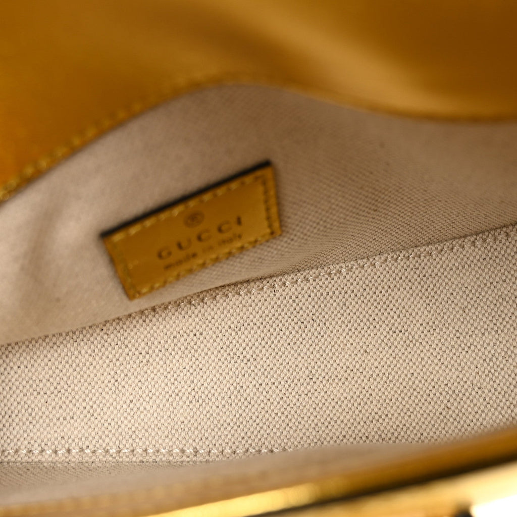 Metallic Demetra Mini Horsebit 1955 Asymmetric Shoulder Bag Gold