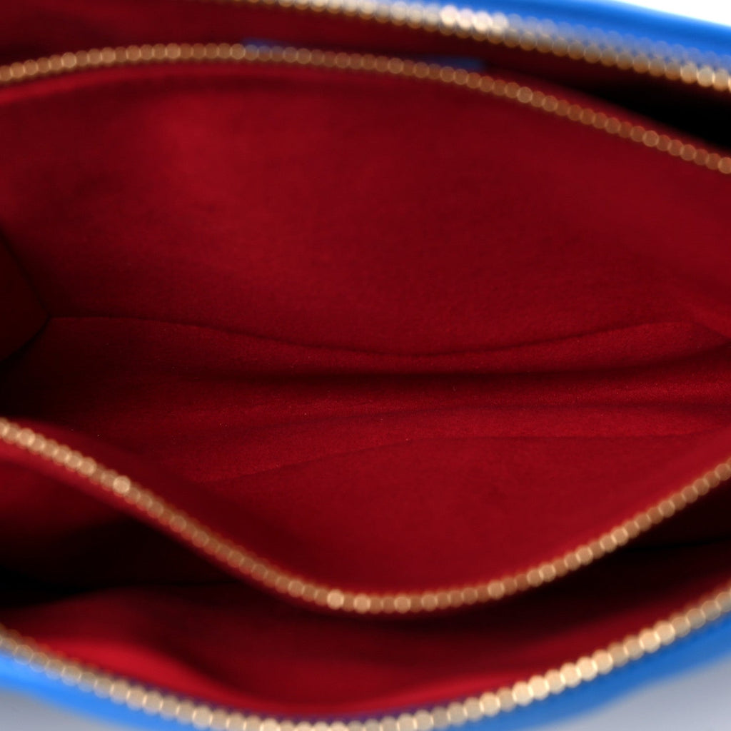 Lambskin Embossed Monogram Vuittamins Coussin PM Blue Red