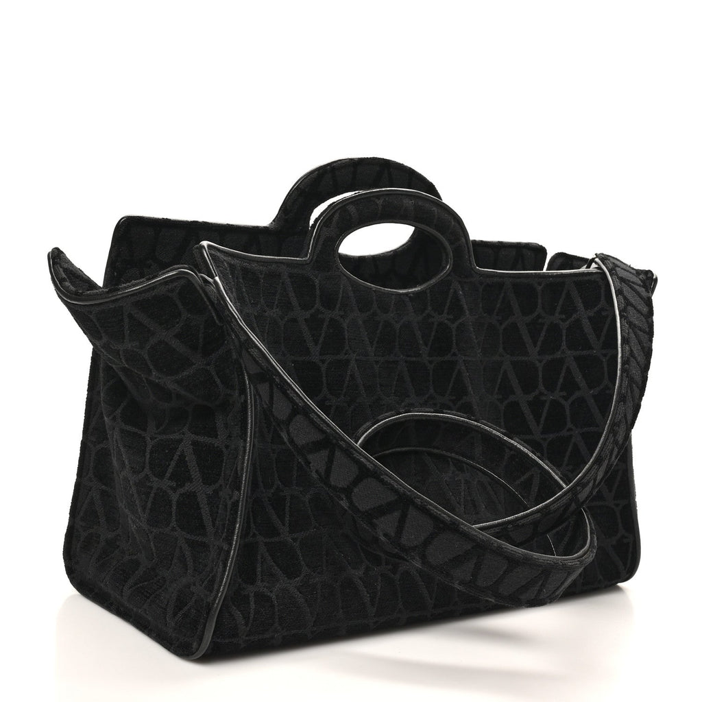 Toile Iconographe Goatskin Le Troisieme Shopping Bag Black