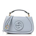 Roxy Calfskin Medium Blondie Top Handle Bag Cloudy Blue