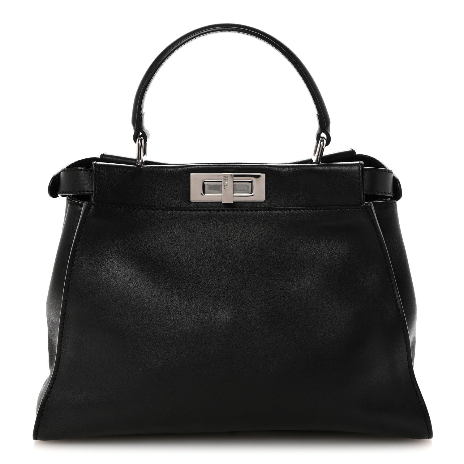 Vitello Seta Snakeskin Crocodile Monster Eyes Medium Peekaboo Iconic Satchel Black Girasole
