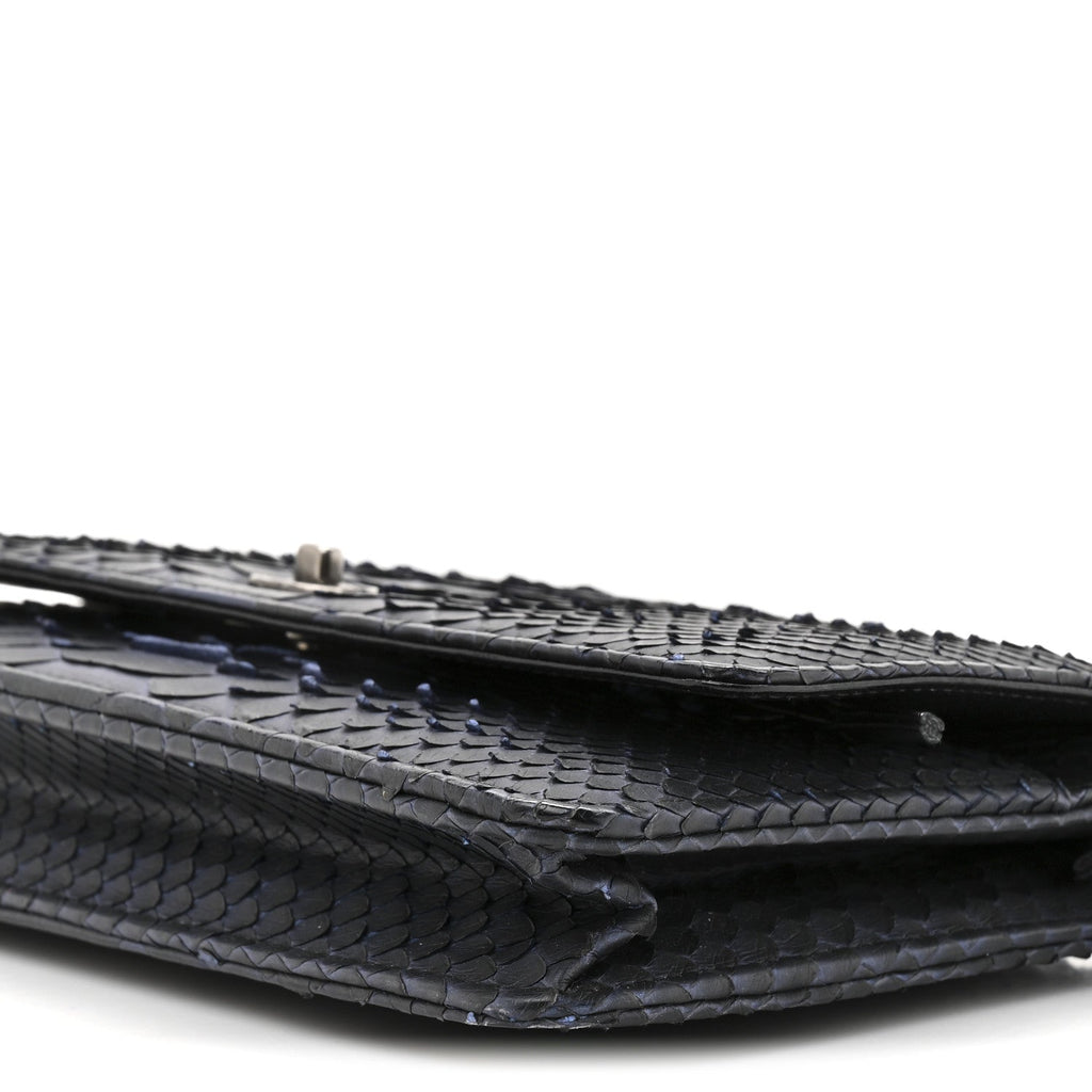 Snakeskin Wallet On Chain WOC Navy