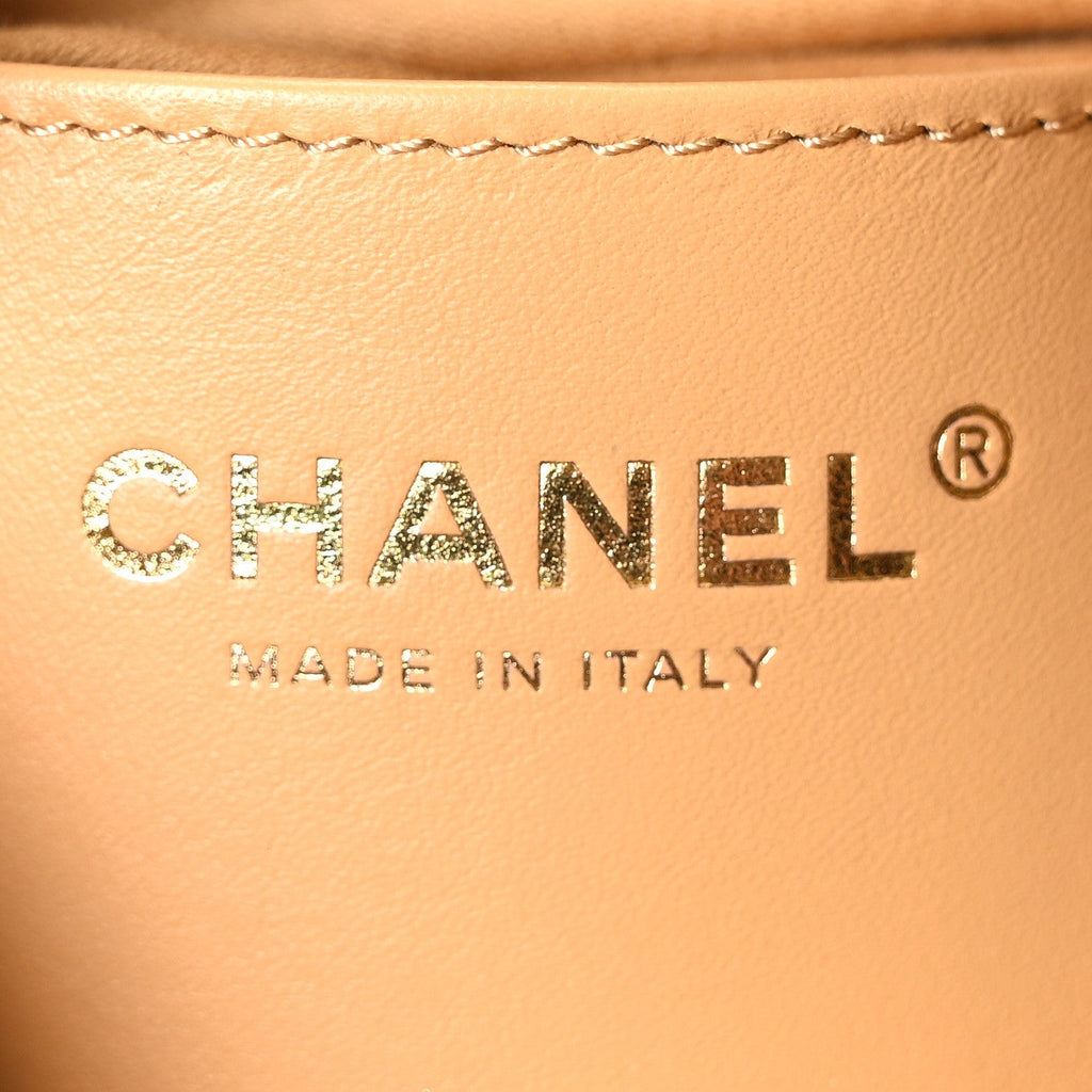 Suede Quilted Medium Chanel 25 Handbag Beige