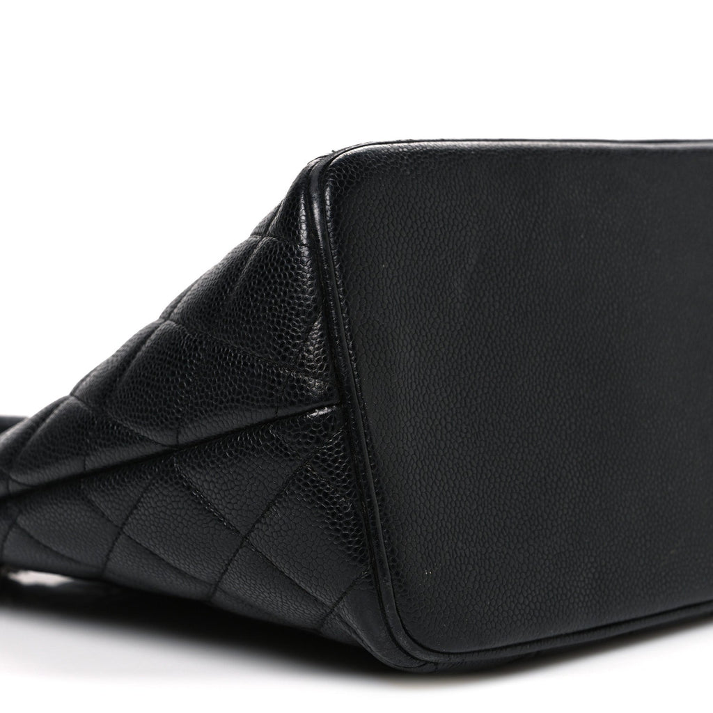 Caviar Quilted Medallion Tote Black