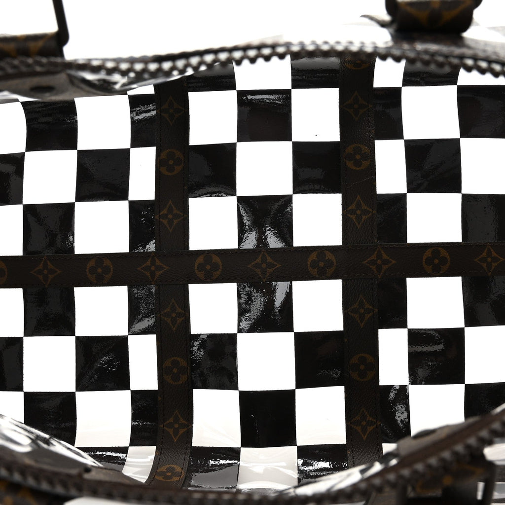 PVC Monogram Chess Keepall Bandouliere 50