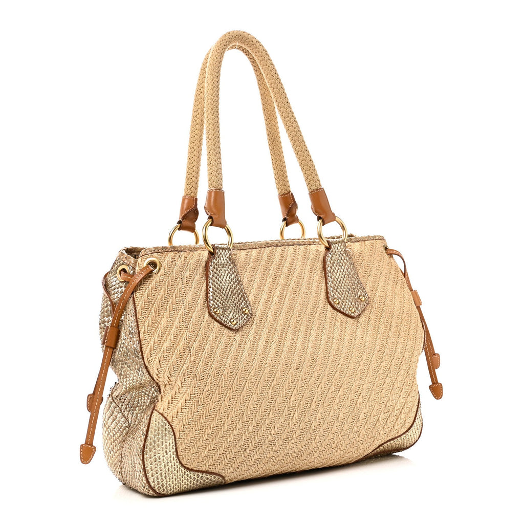 Jute Snakeskin Tote Oro