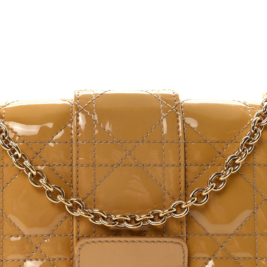 Patent Cannage Miss Dior Promenade Pouch Yellow