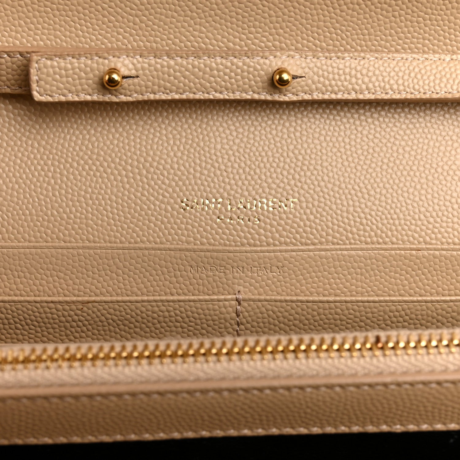 Grain De Poudre Matelasse Chevron Monogram Chain Wallet Dark Beige