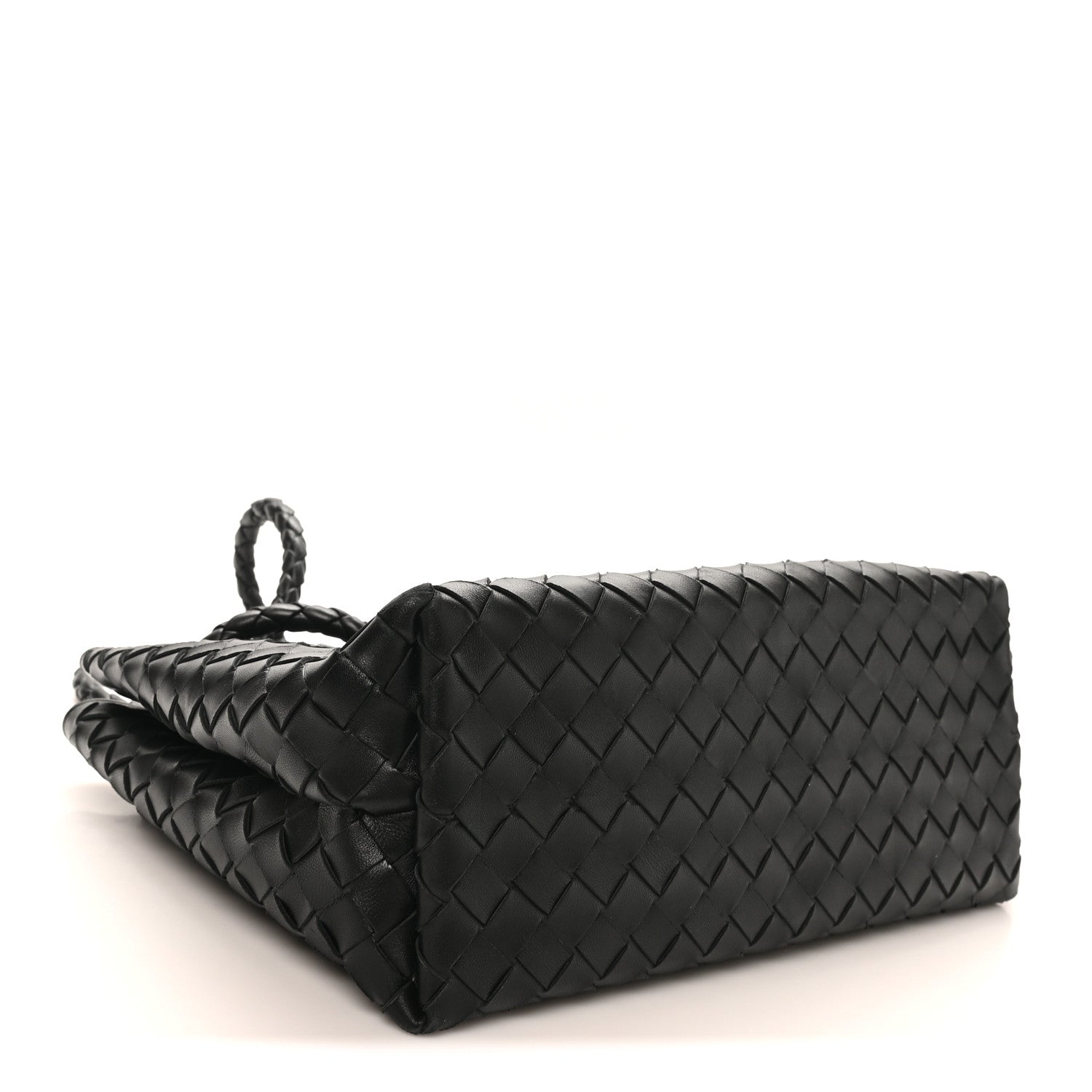 Nappa Intrecciato Medium Andiamo Shoulder Bag Black