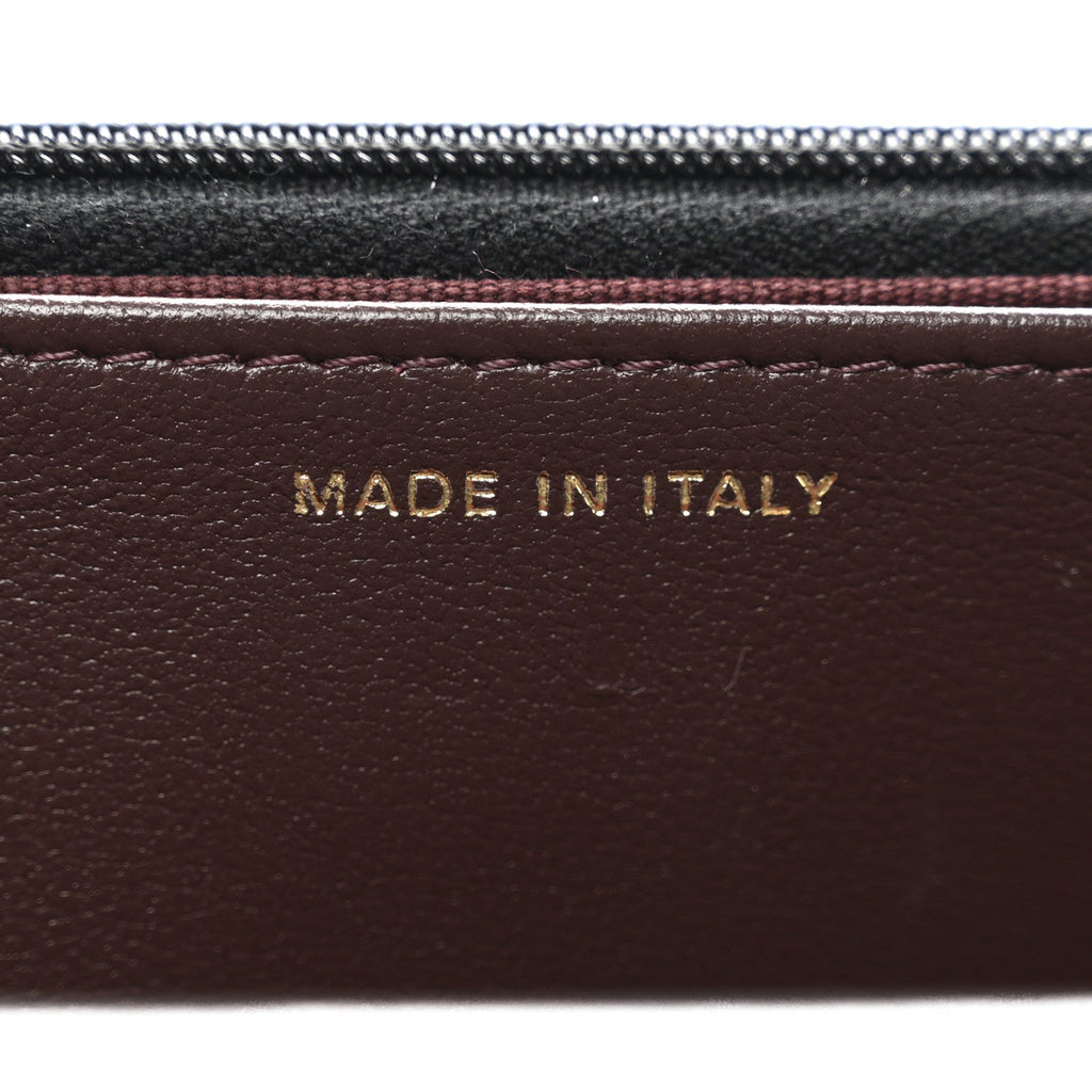 Lambskin Quilted Wallet On Chain WOC Black