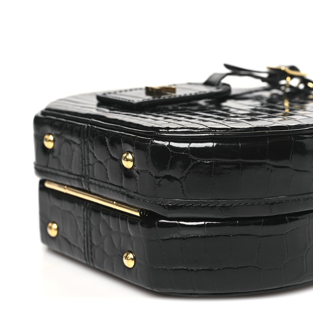 Crocodile Petite Boite Chapeau Black