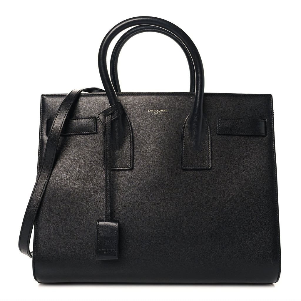 Calfskin Small Sac De Jour Black
