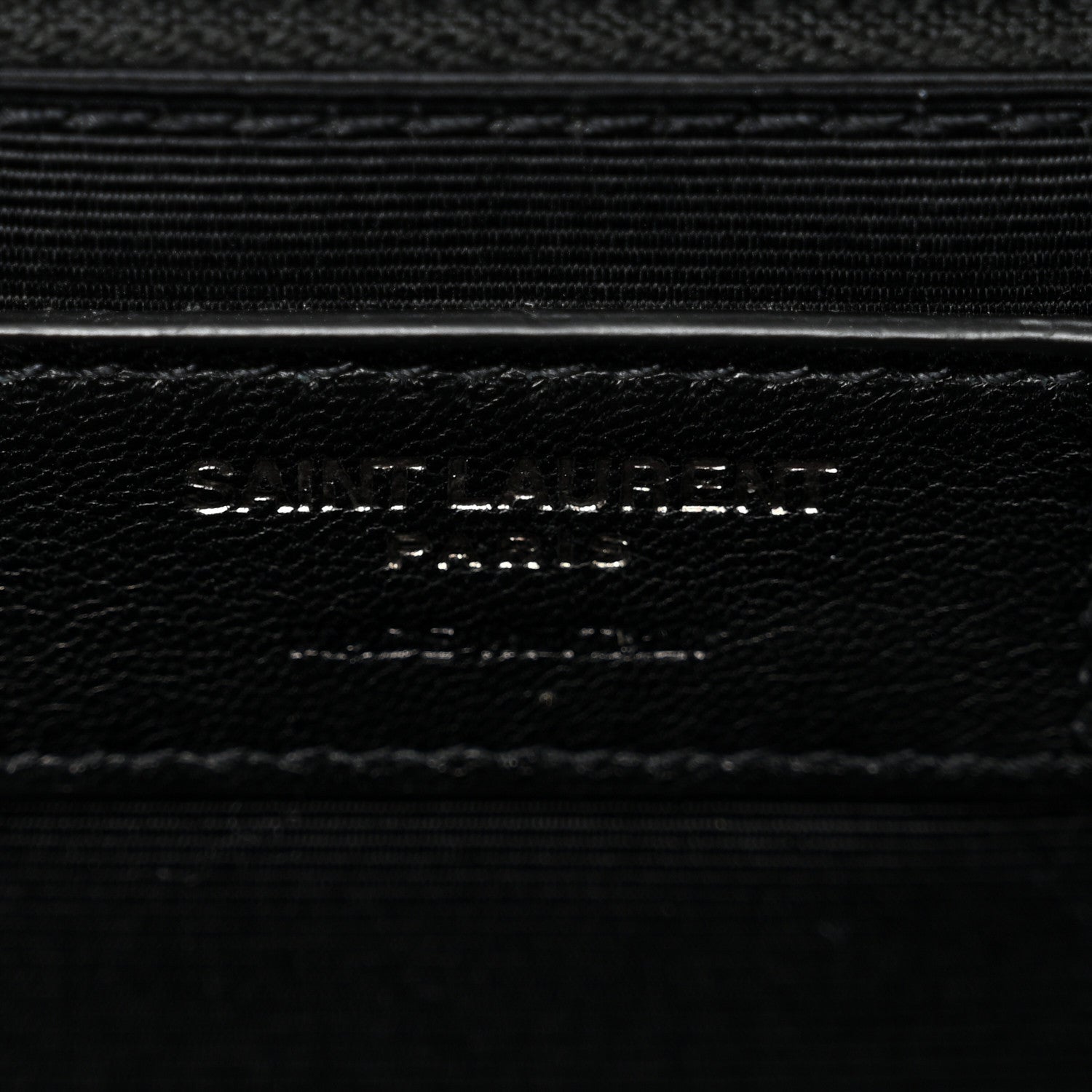 Calfskin Crocodile Embossed Monogram Large Satchel Black
