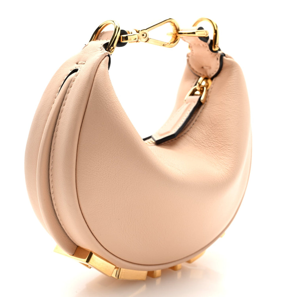 Vitello Grace Matte Nano Fendigraphy Hobo Charm Light Rose
