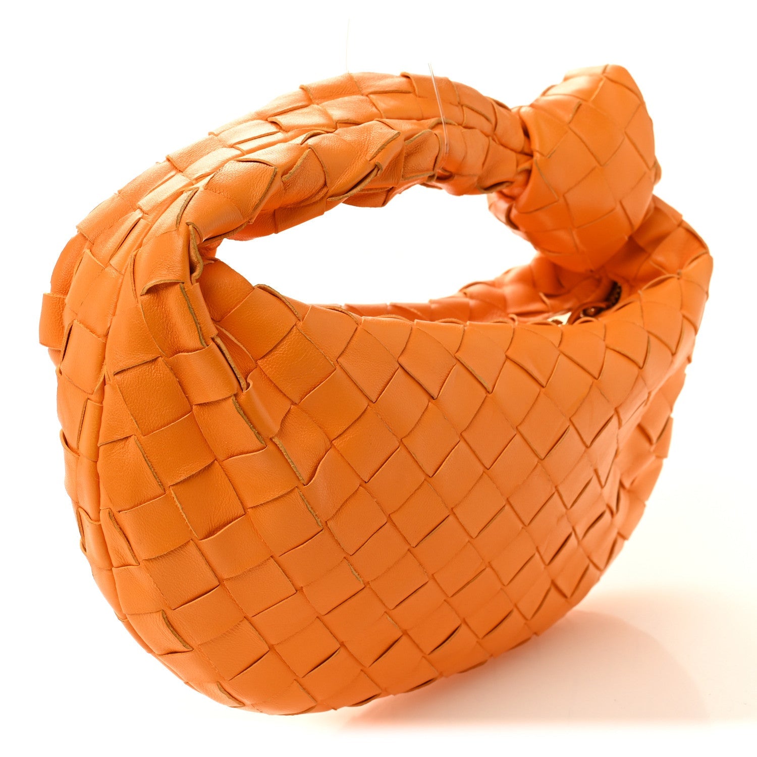 Nappa Intrecciato Mini Jodie Tangerine