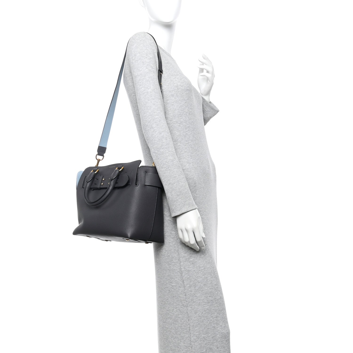 Marais Calfskin Small Belt Bag Charcoal Grey