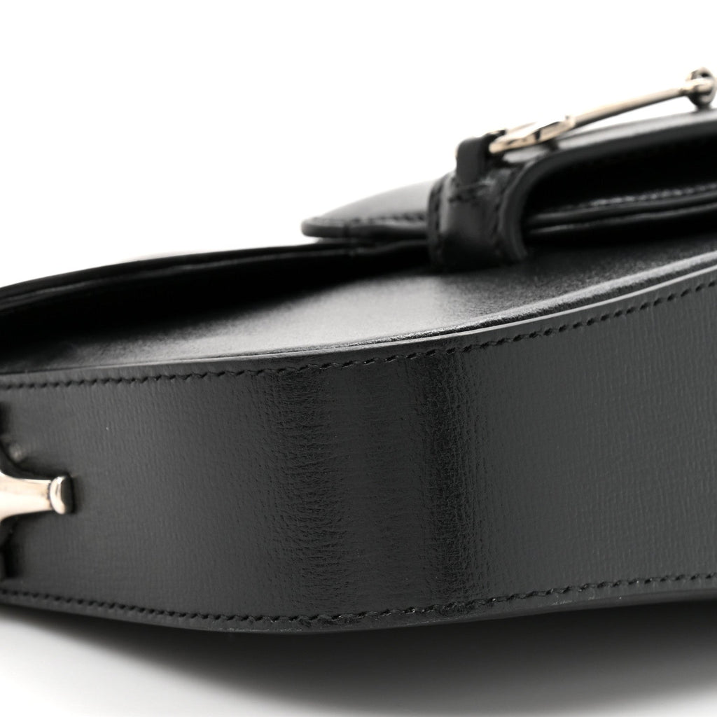 Demetra Small Horsebit 1955 Asymmetric Shoulder Bag Black