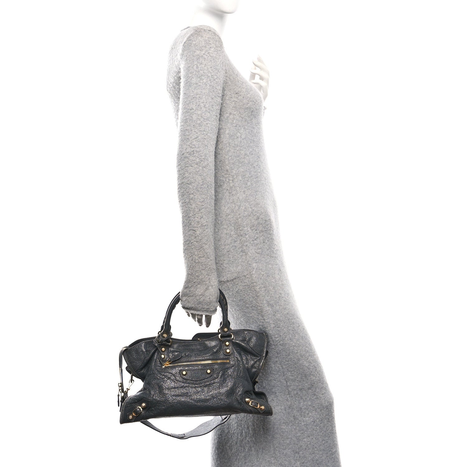 Agneau Giant 12 Gold Hardware City Gris Fossile