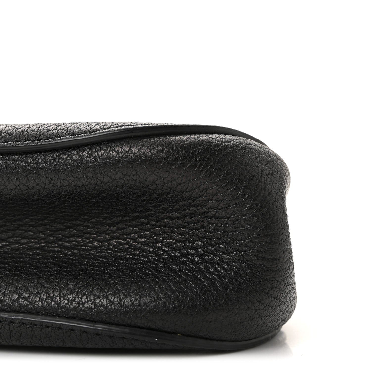 Grained Lambskin Nano Drew Shoulder Bag Black