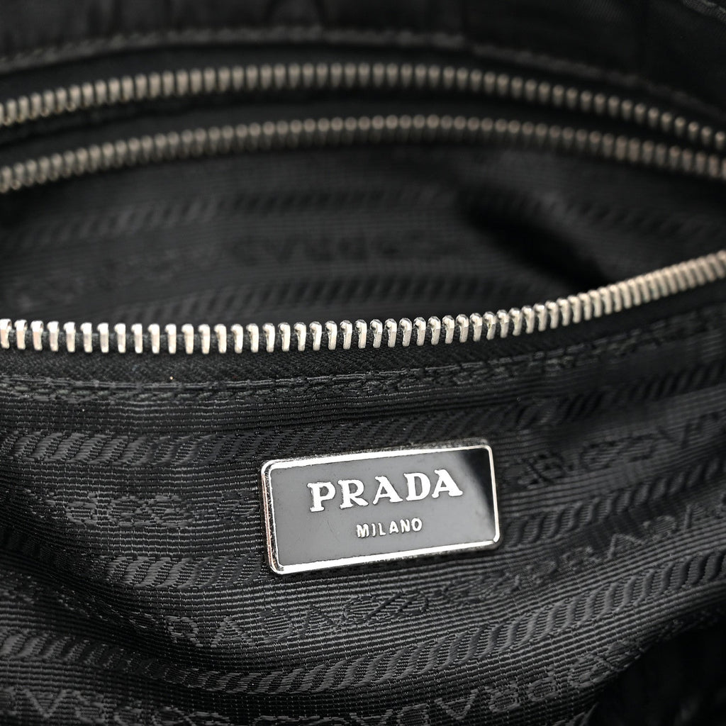 Tessuto Nylon Zip Convertible Tote Black