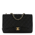 Caviar Quilted Jumbo Single Flap Black