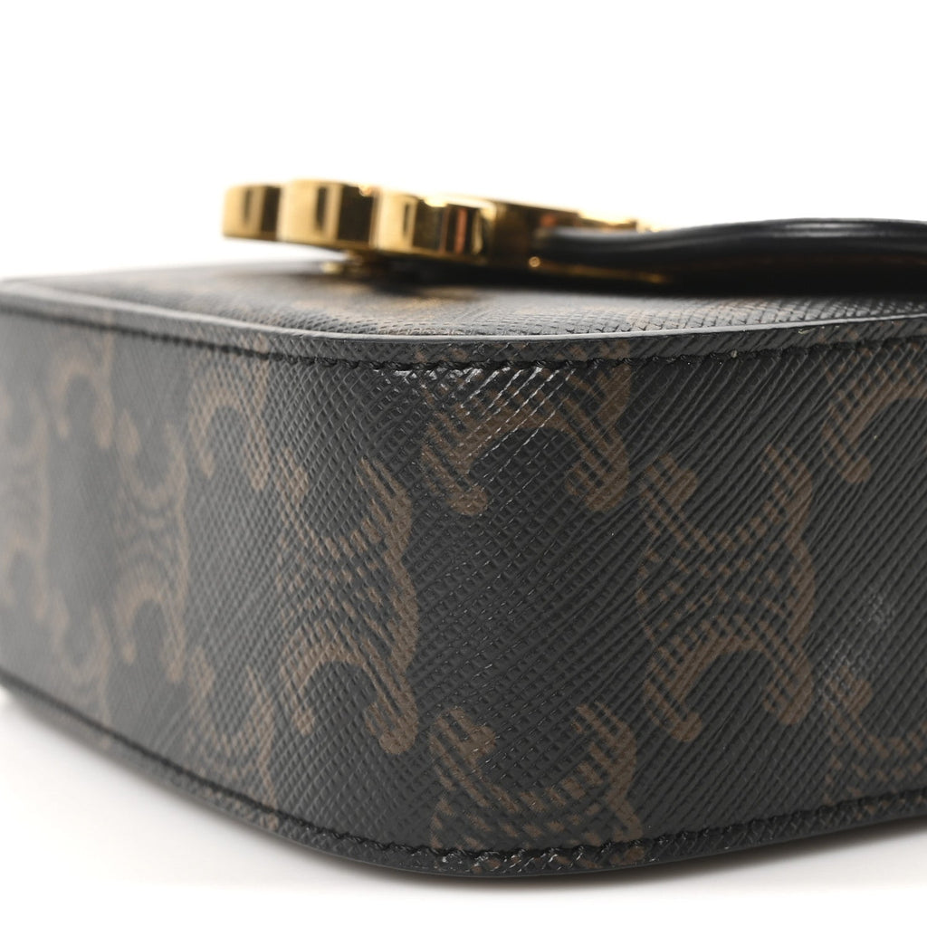 Triomphe Canvas Calfskin Mini Triomphe Tan