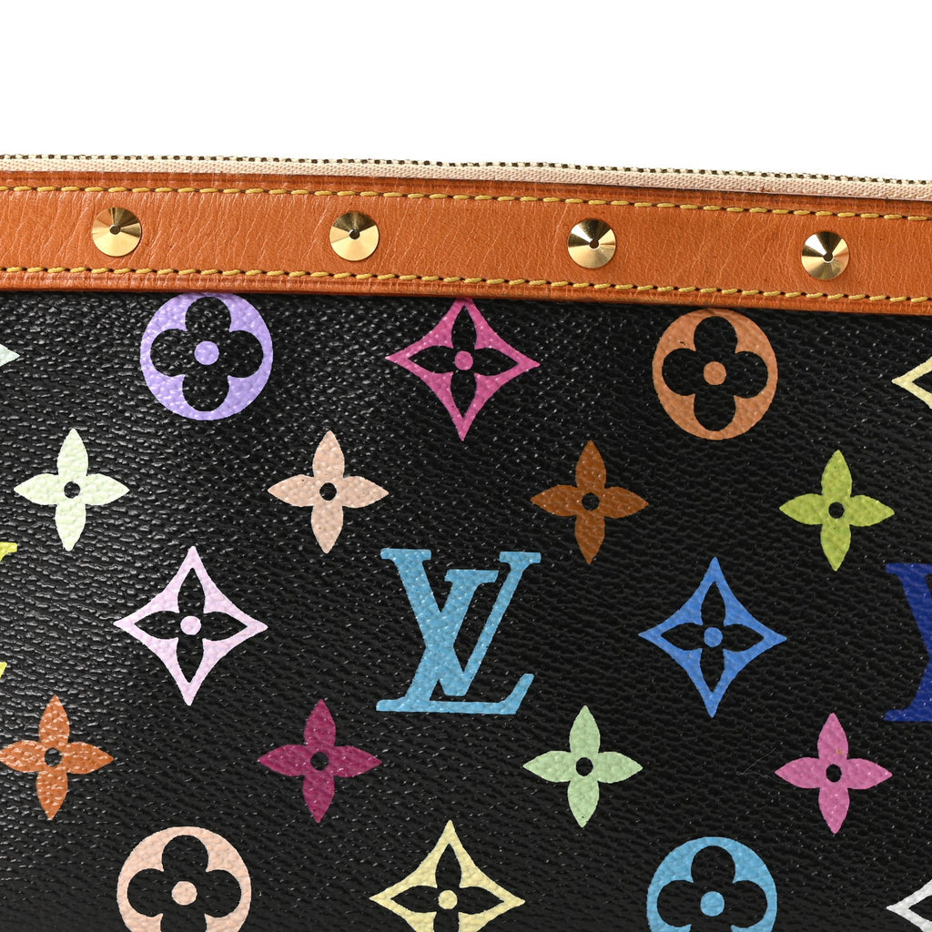 Monogram Multicolor Pochette Accessories Black