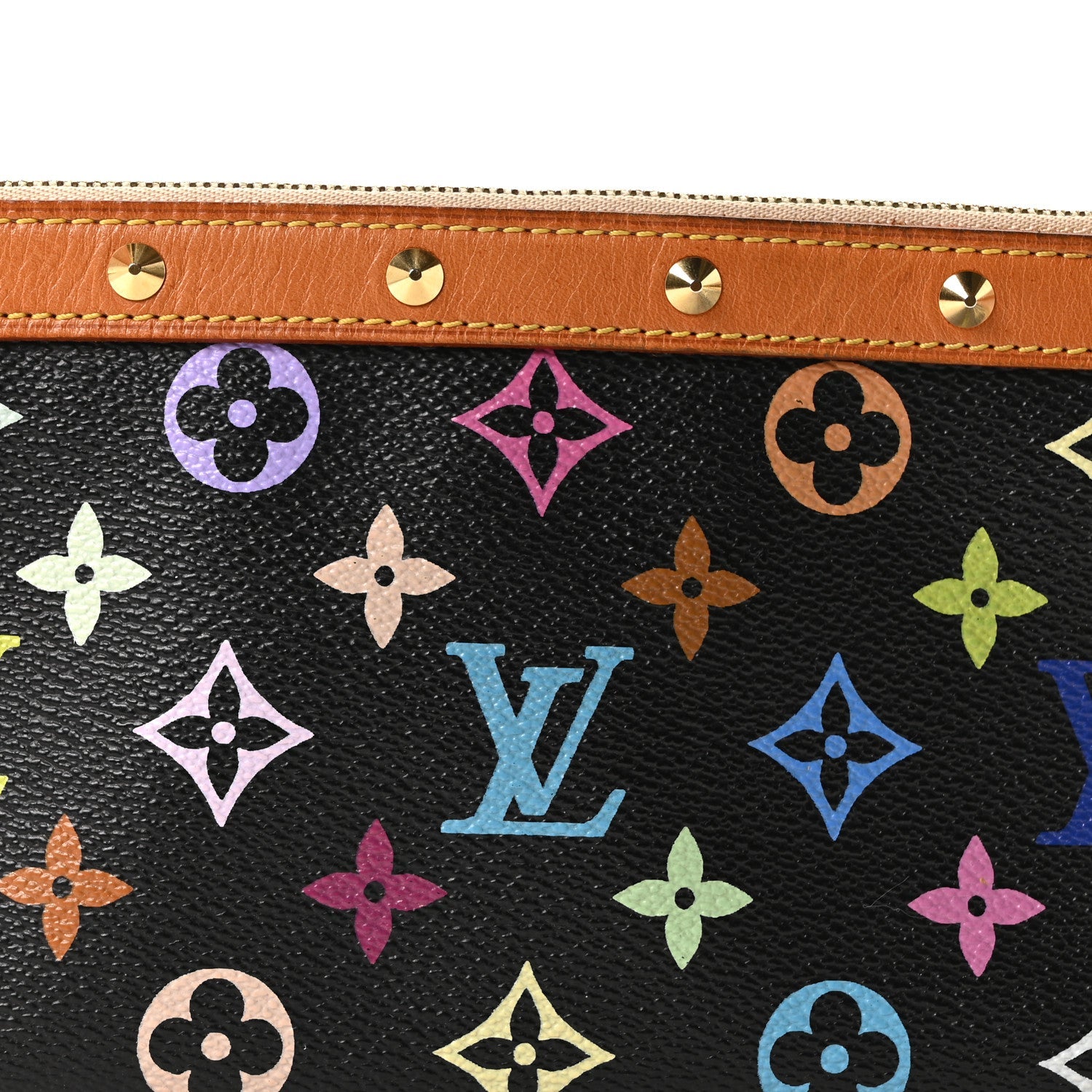 Monogram Multicolor Pochette Accessories Black
