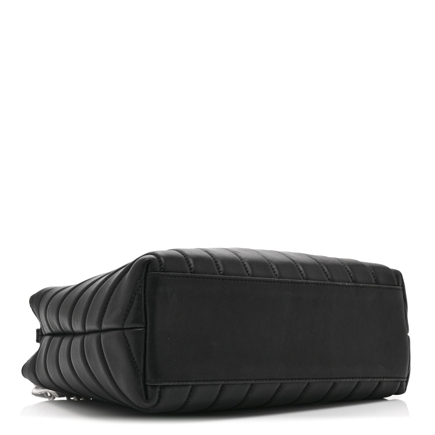 Calfskin Y Quilted Monogram Small Loulou Shopper Black