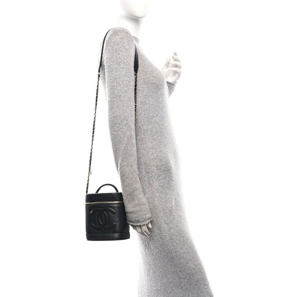 Lambskin Timeless Vanity Cosmetic Case Black