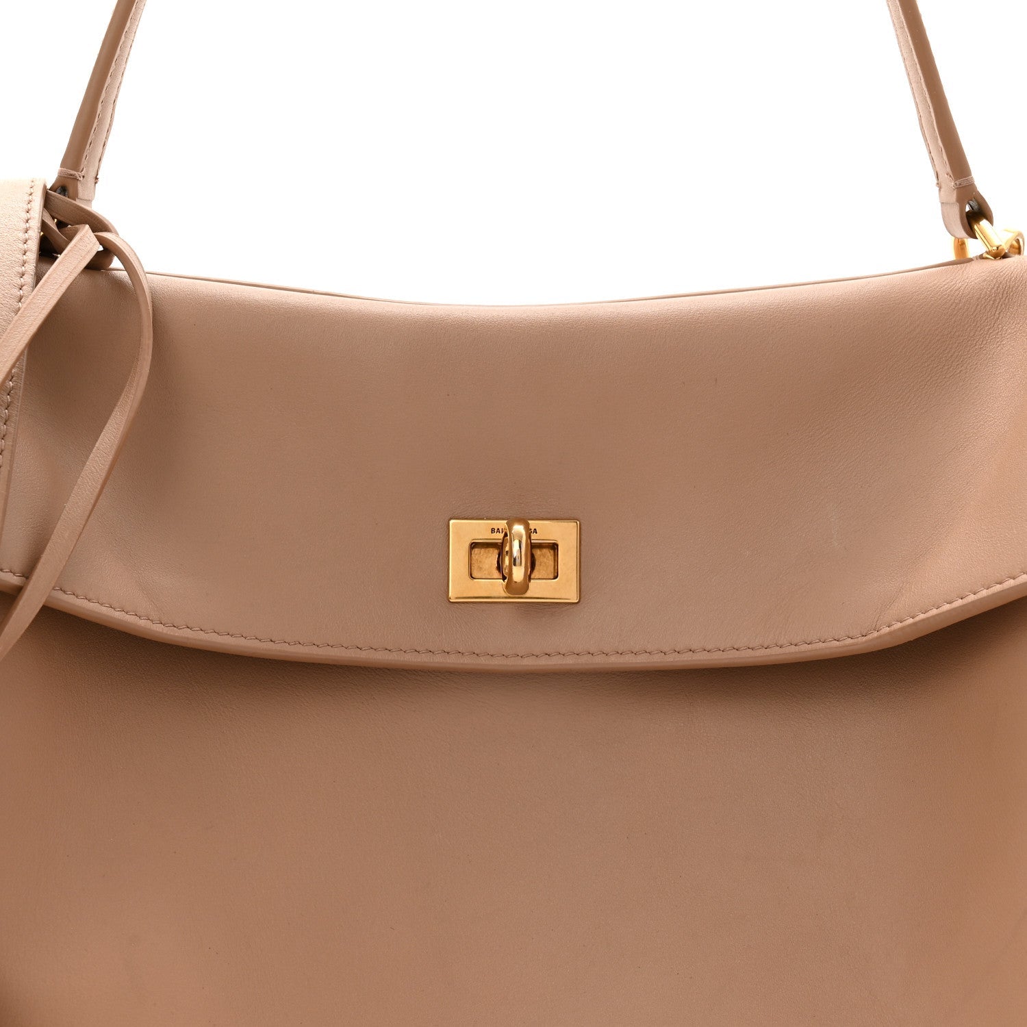 Smooth Calfskin Medium Rodeo Top Handle Handbag Latte