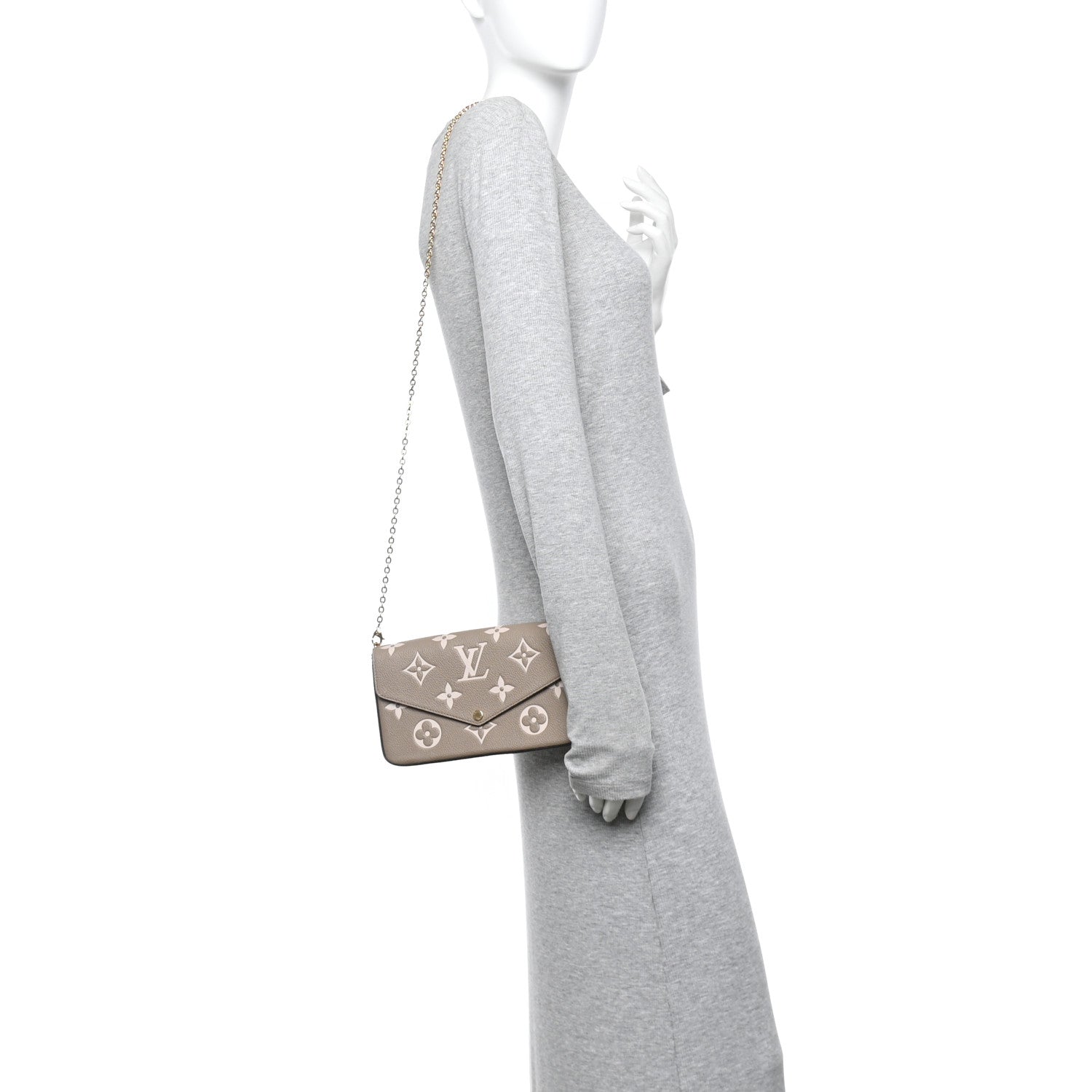 Empreinte Monogram Giant Felicie Pochette Tourterelle Creme