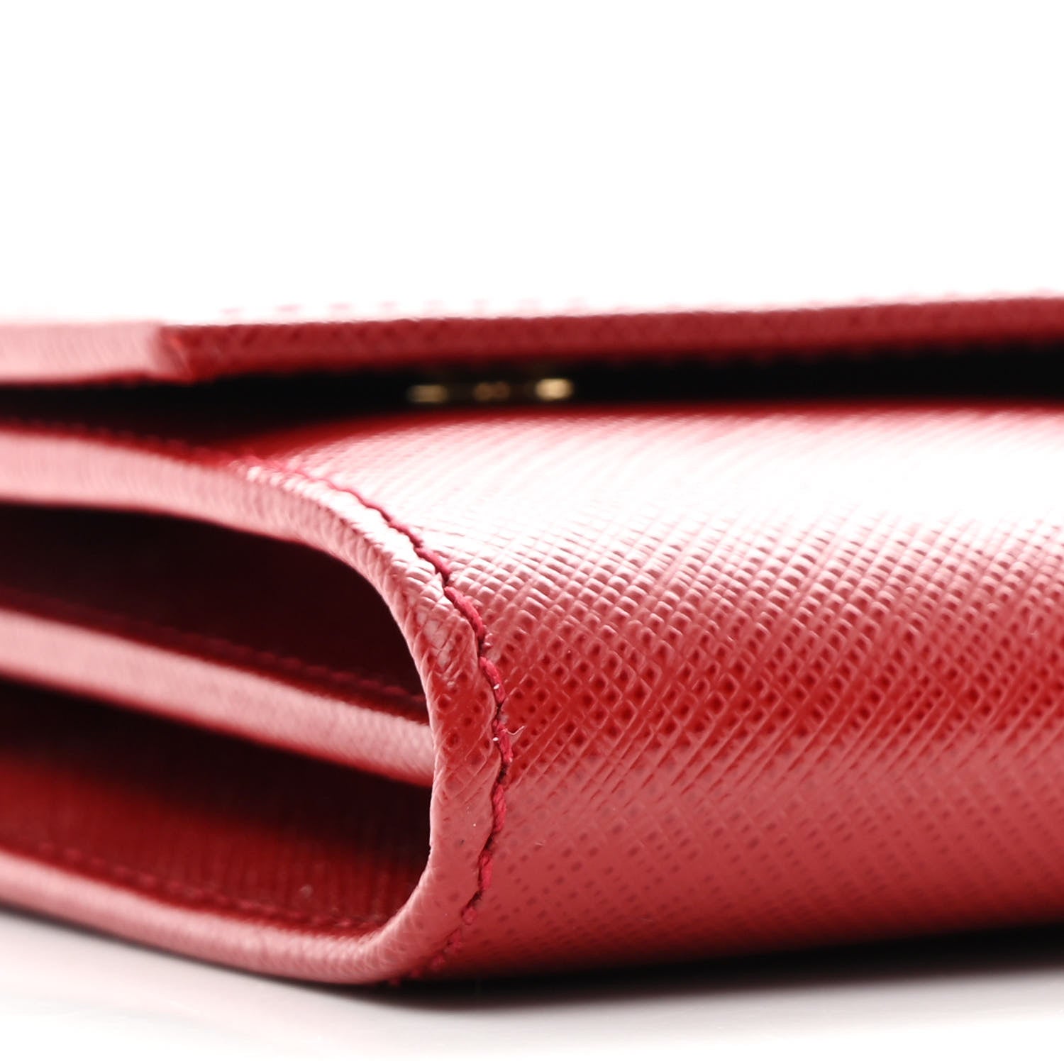 Printed Calfskin Gancini Wallet On Chain Red