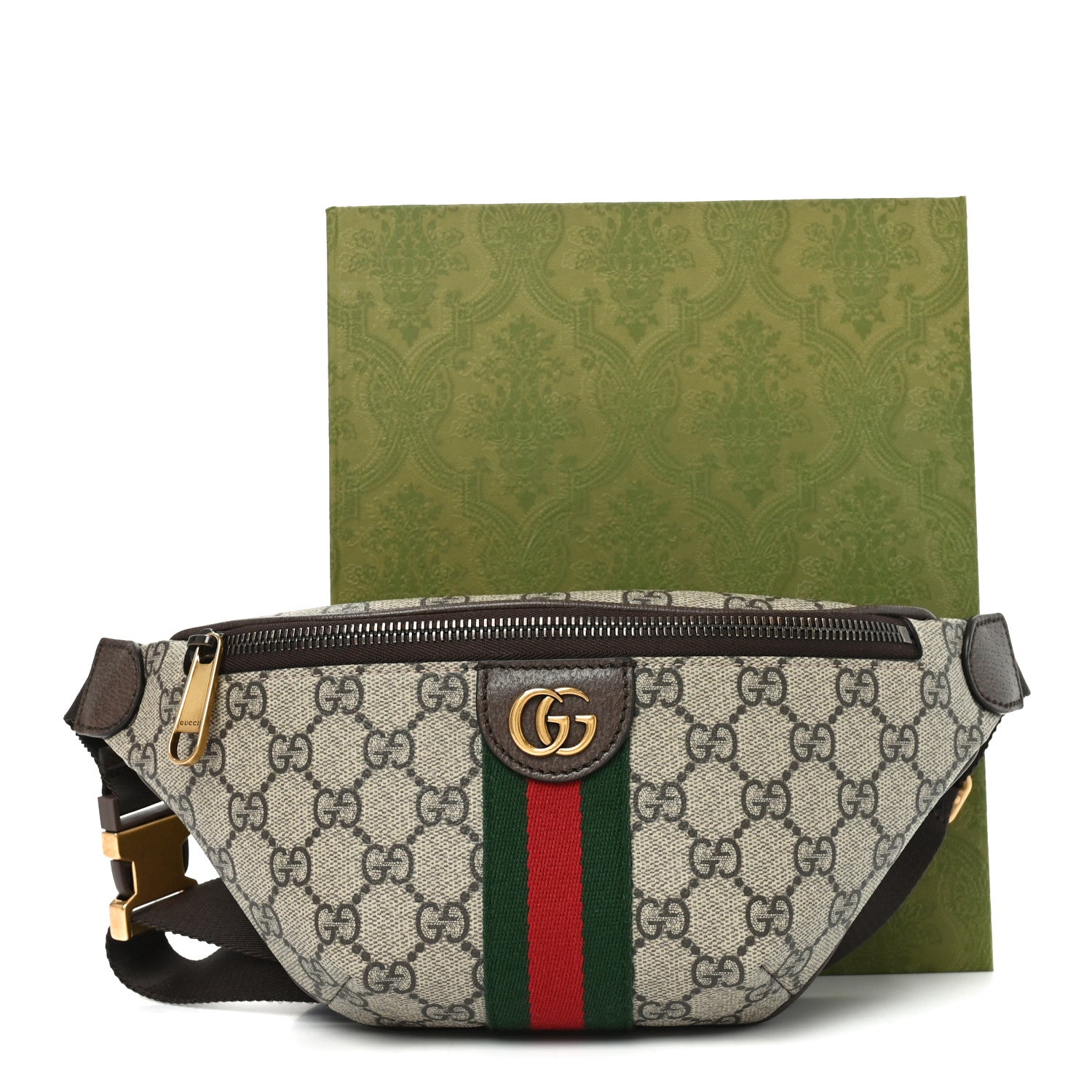 GG Supreme Monogram Web Small Ophidia Belt Bag Beige Ebony New Acero