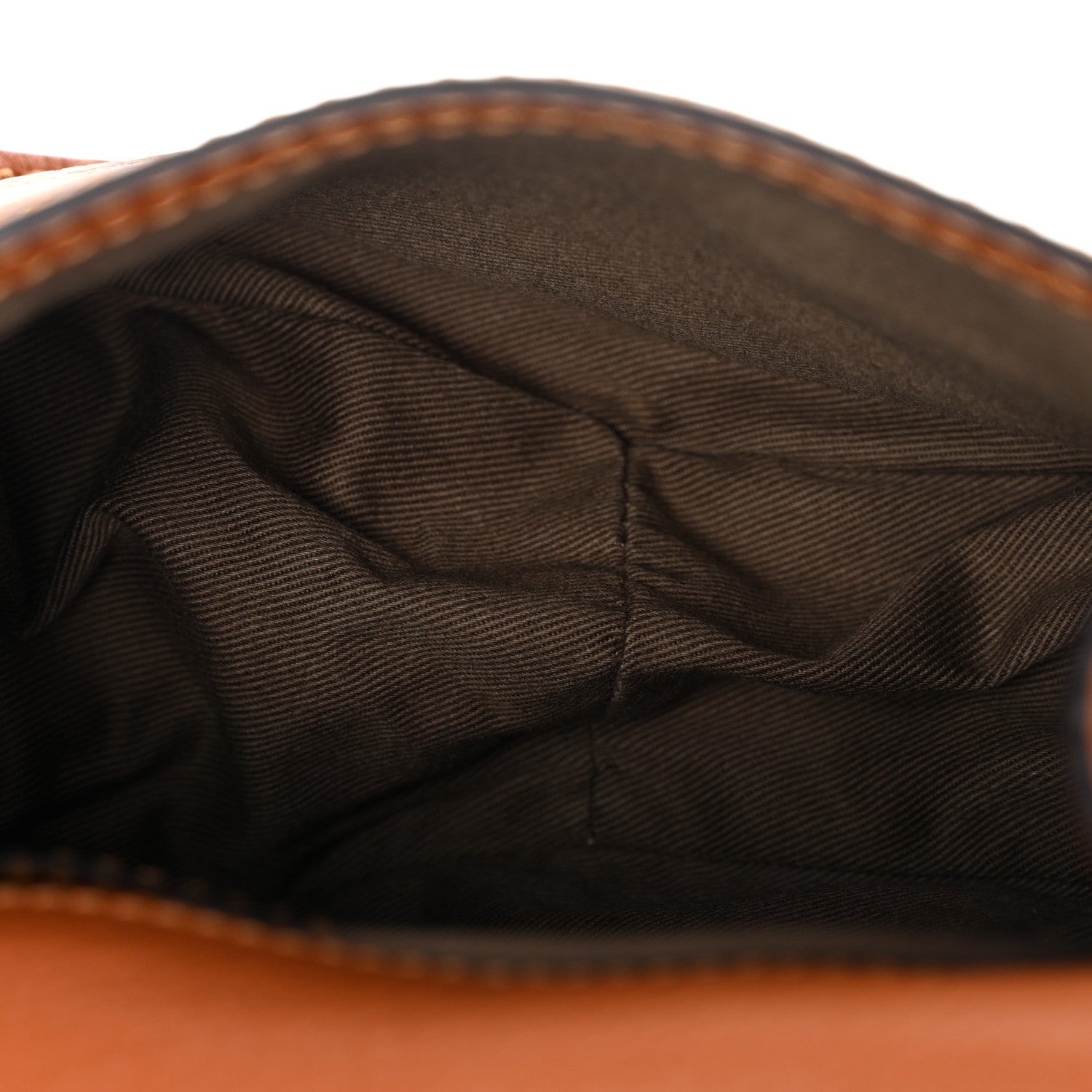 Grained Calfskin Small Marcie Saddle Bag Tan