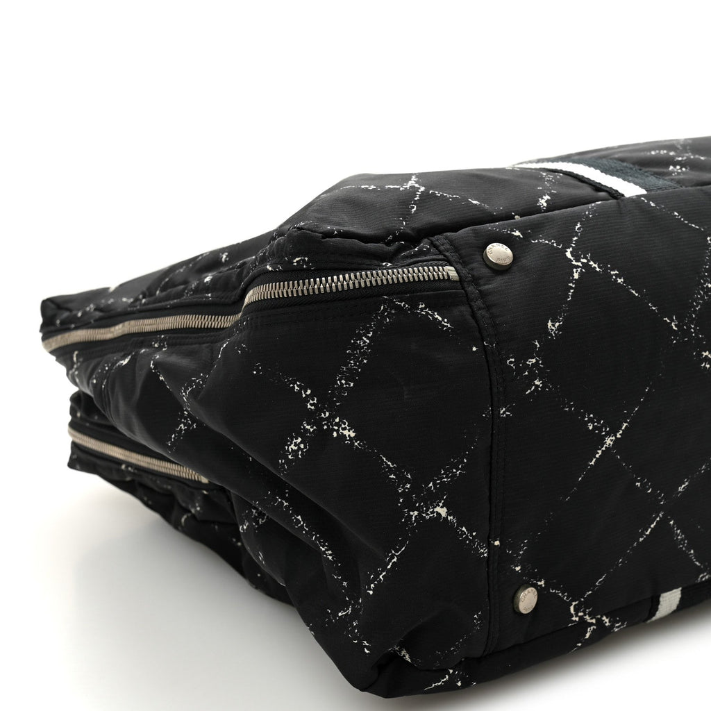 Nylon Large Travel Duffle Bag Black