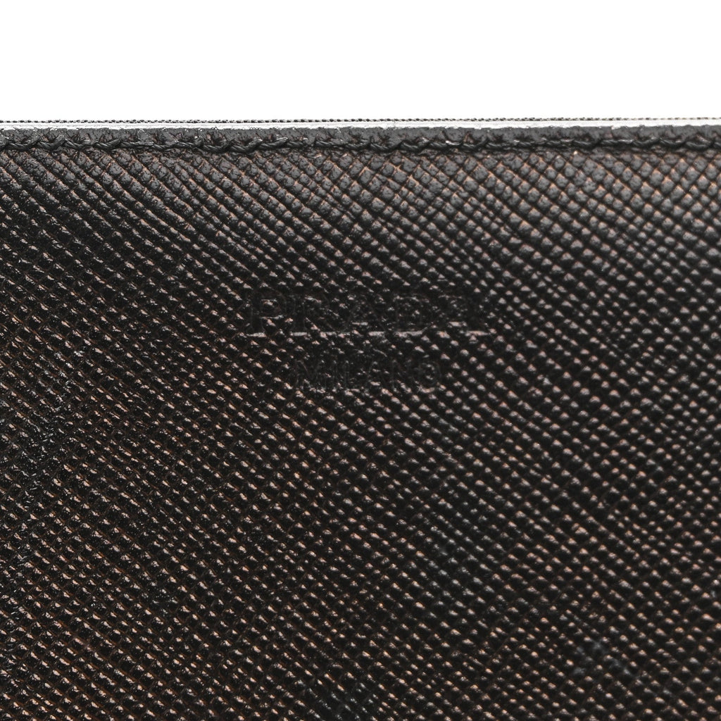 Tessuto Nylon Continental Flap Wallet Black