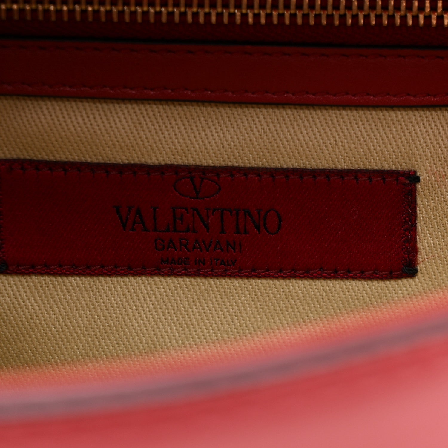 Vitello Medium Glam Lock Rockstud Flap Rubino