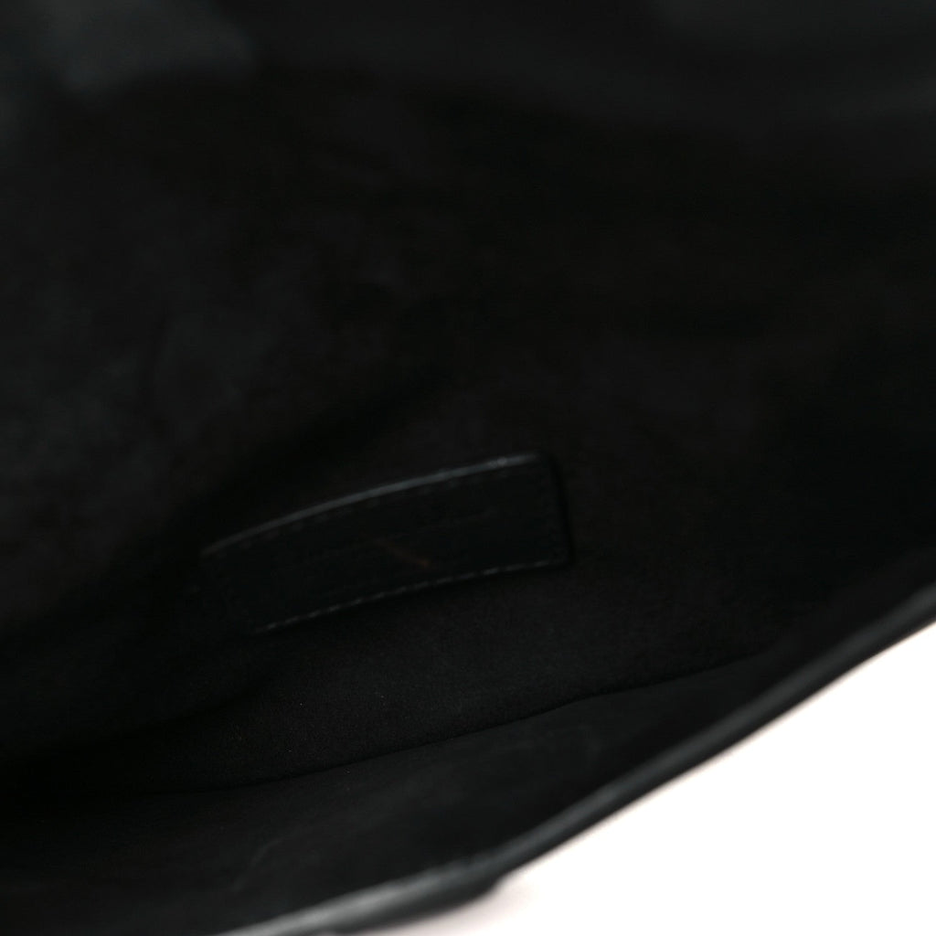 Ultra Matte Calfskin Saddle Belt Bag Black