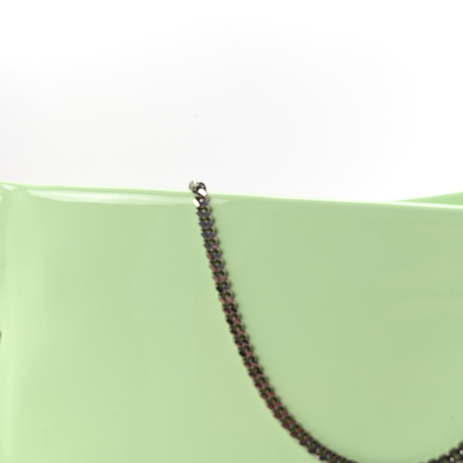 Patent Psychic Loubitwist Clutch Studio Green