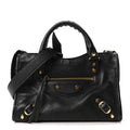 Agneau Classic Gold Hardware Mini City Black
