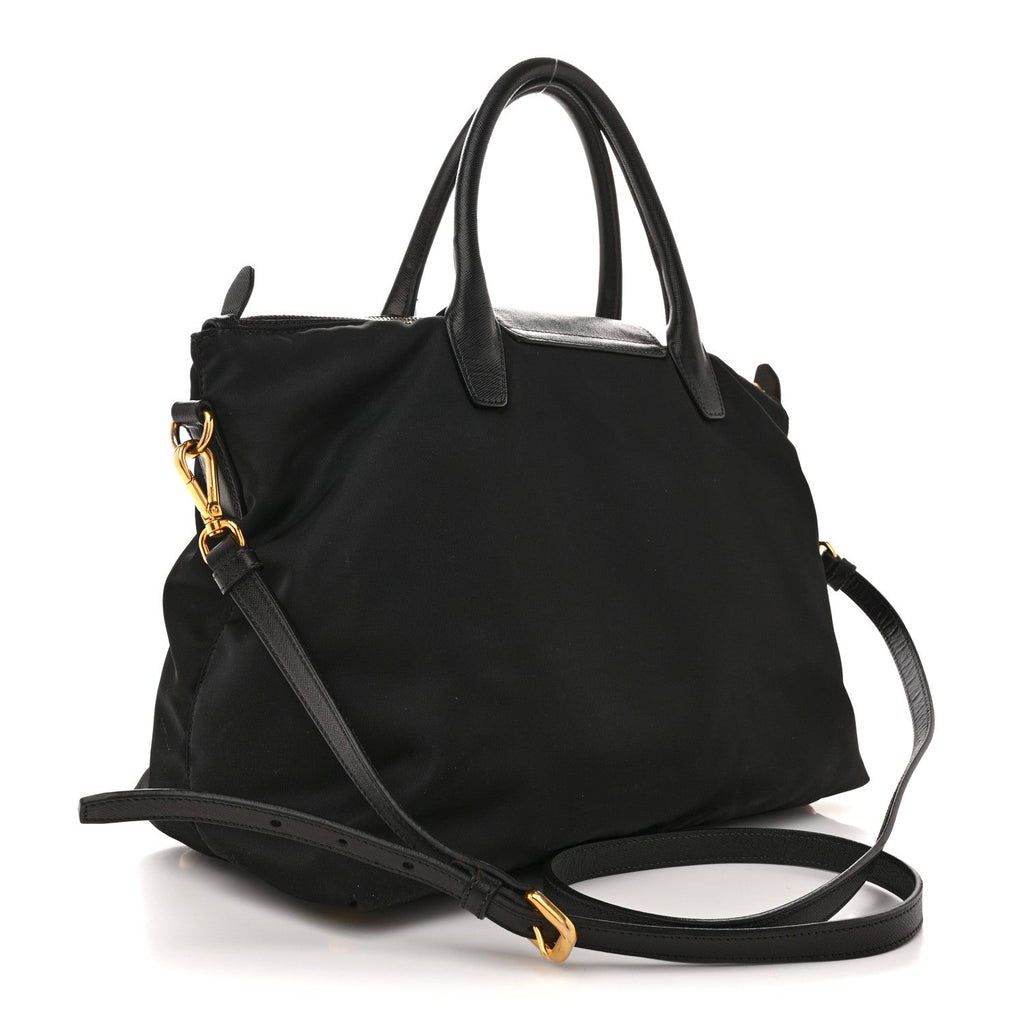Tessuto Nylon Saffiano Tote Black