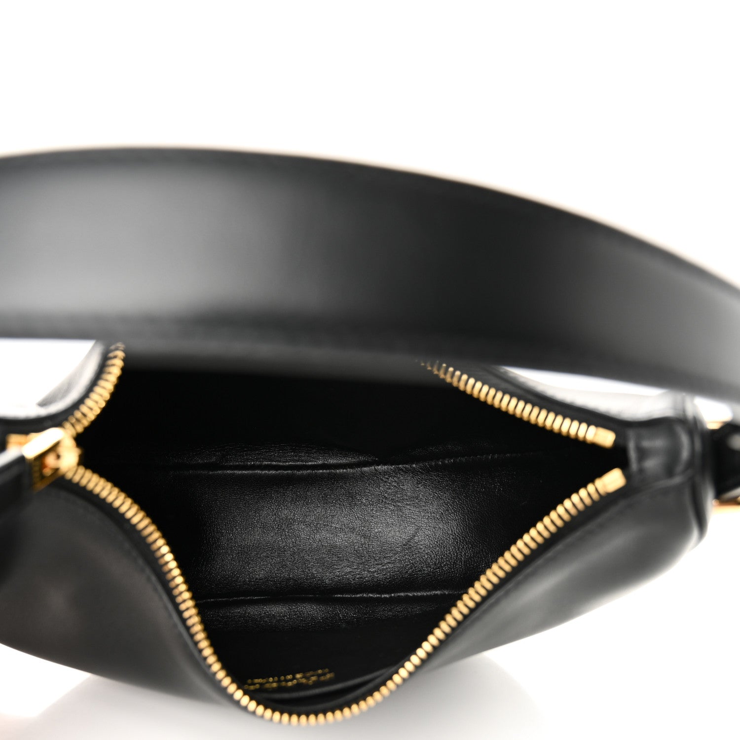 Soft Calfskin Arque Shoulder Bag Black